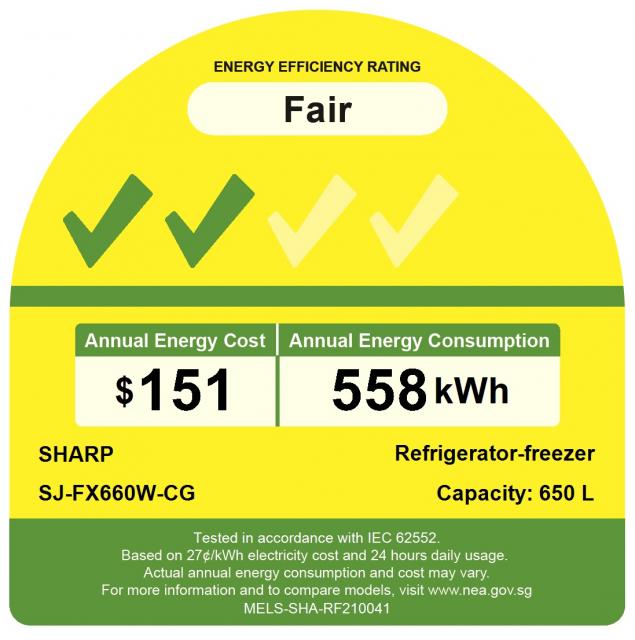 Sharp refrigerator power consumption deals