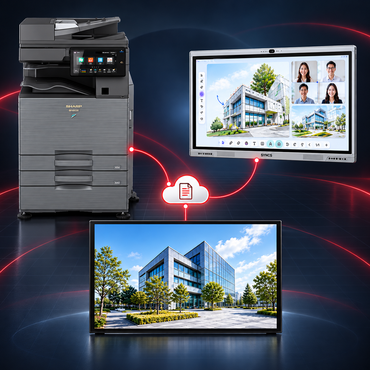 SHARP connected workplace ecosystem